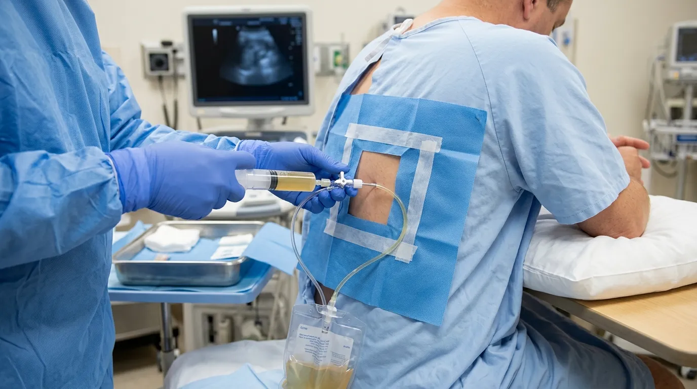 Procedimiento de toracocentesis guiado por ultrasonido en República Dominicana